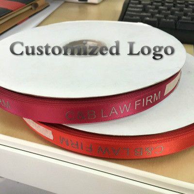 100 metros de 25 mm de Ancho Personalizado impreso con el logotipo de regalo de negocios de cinta de raso