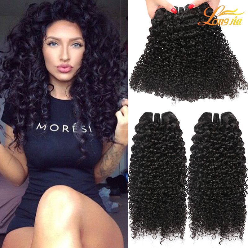 7a Malaysian Hair Bundles Human Hair Extensions Kinky Curly Weaves