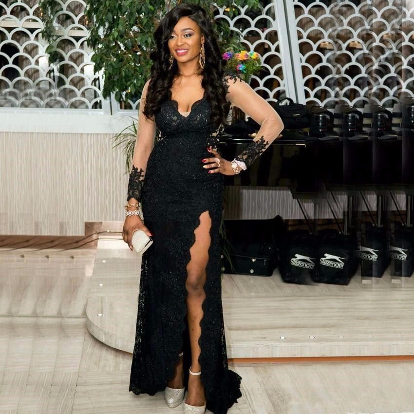 all black formal dress