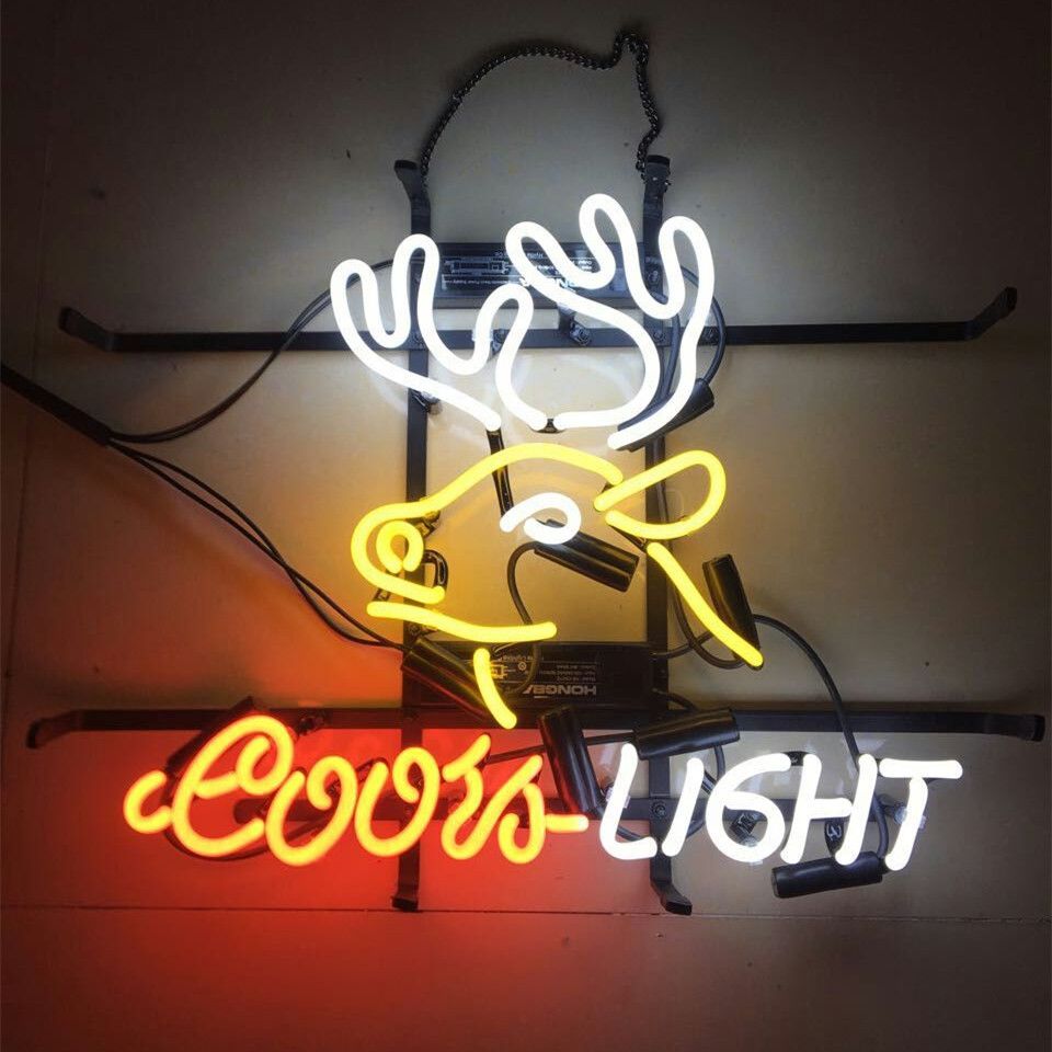 New Coors Light Deer Beer Neon Sign 17"x14" Ship From USA 