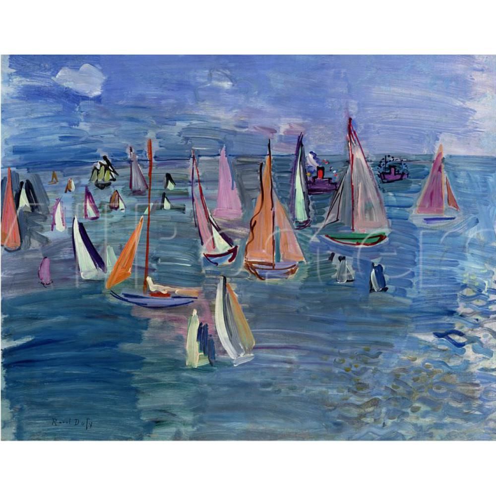 satin al yelkenli tekne yagliboya raoul dufy modern sanat tuval reproduksiyon regatta el boyali yuksek kalite tl628 02 tr dhgate com