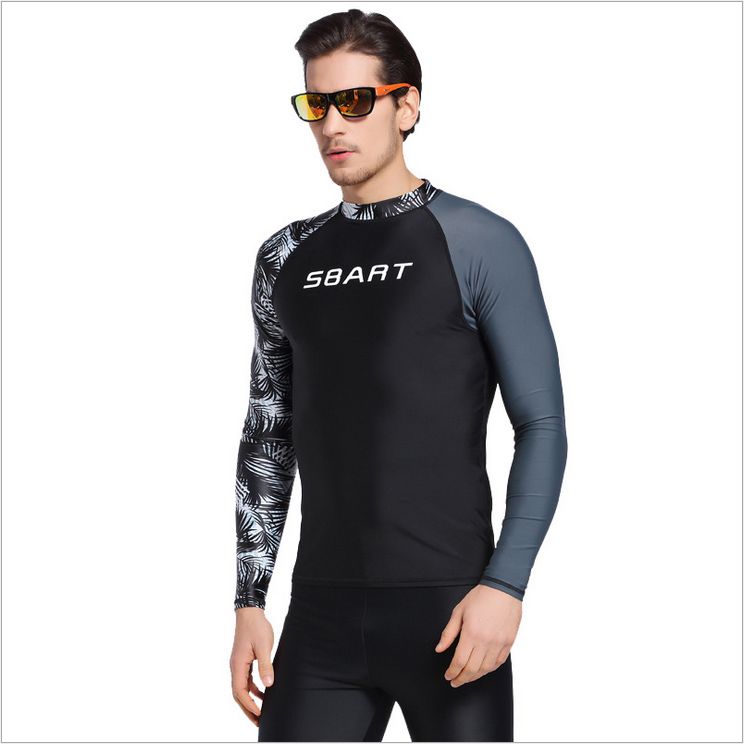 compre manga larga para hombre rash guard camuflaje licra piscina camisa anti uv transpirable de alta elastico body tight para la natacion surf