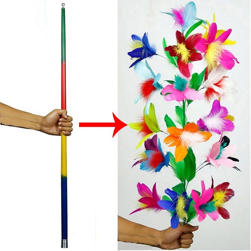 Free Shipping Silver Vanishing Cane To Flower Stage Magic
