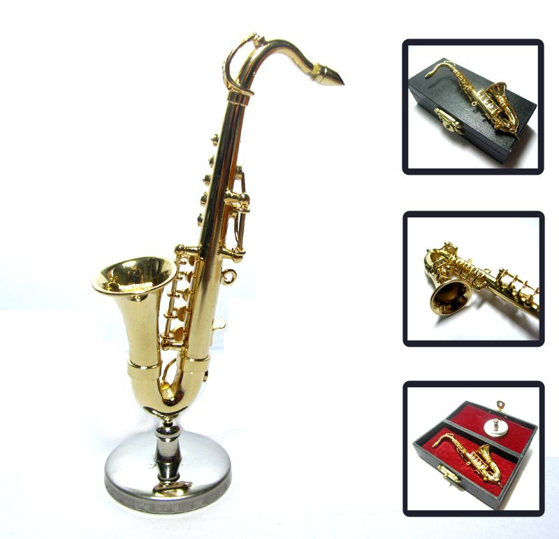 Miniature saxophone modèle mini-Instrument de musique miniature maison de poupée modèle À faire soi-même 
