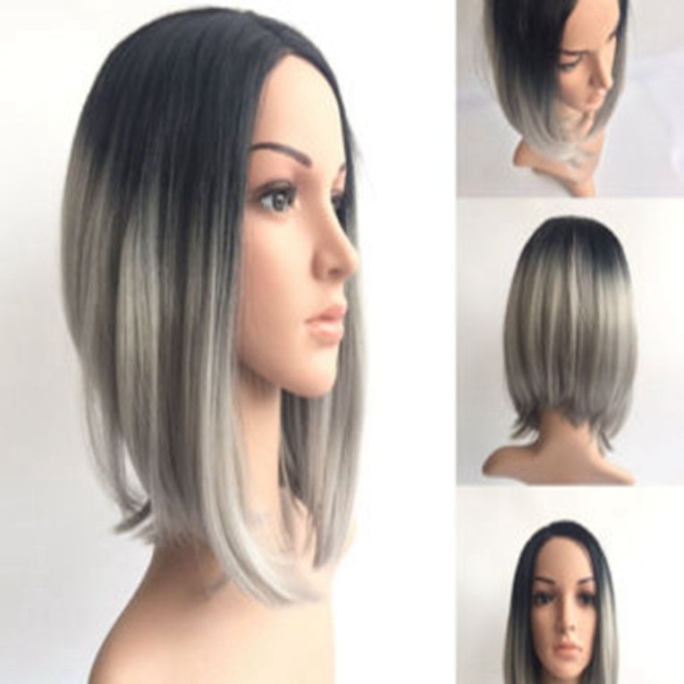 short grey and black wigs