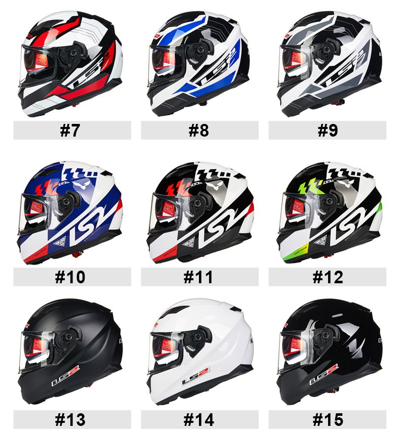 LS2 Ff328 Full Face Motorcycle Helmet Man Women Racing Moto Helmets With Dual Lens DOT Approved