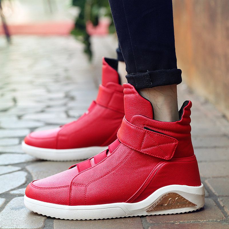 red colour shoes mens