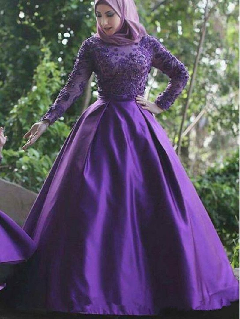 purple and red wedding dress
