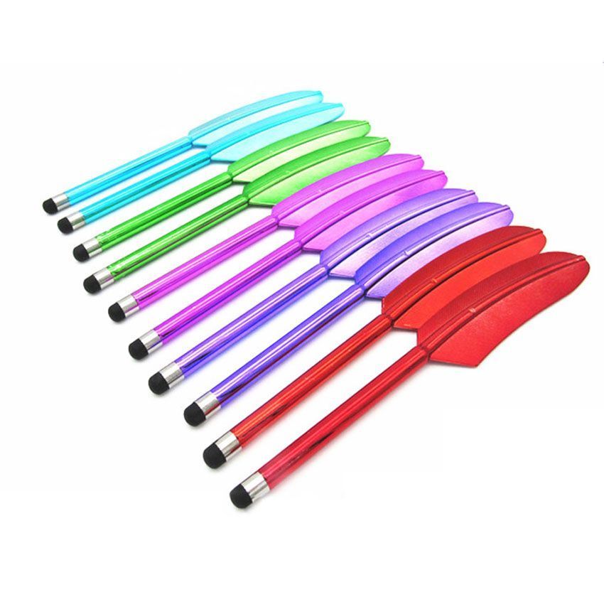 Design Feather Capacitive Stylus Touch Screen Pen for iPhone For Samsung