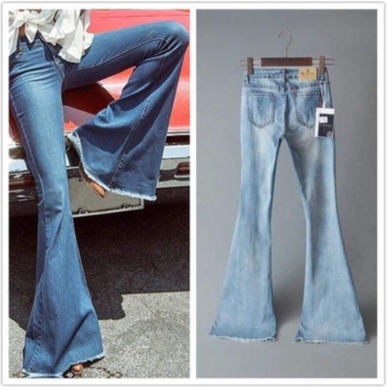 tight bell bottom jeans