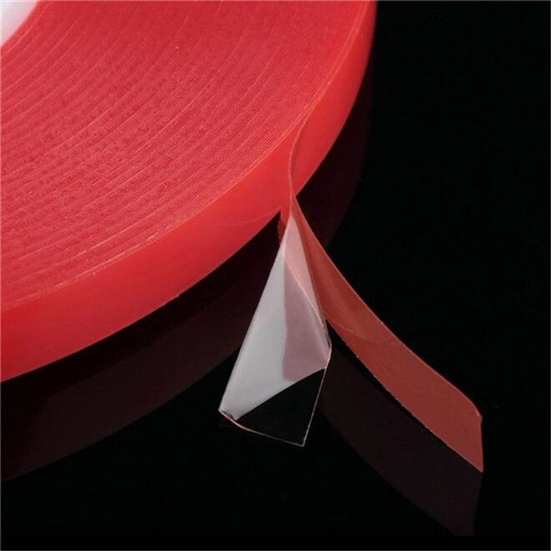 Best Strong Acrylic Adhesive PET Red Film Clear Double Sided Tape No