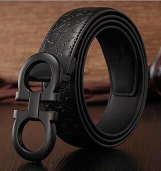 all black designer belt