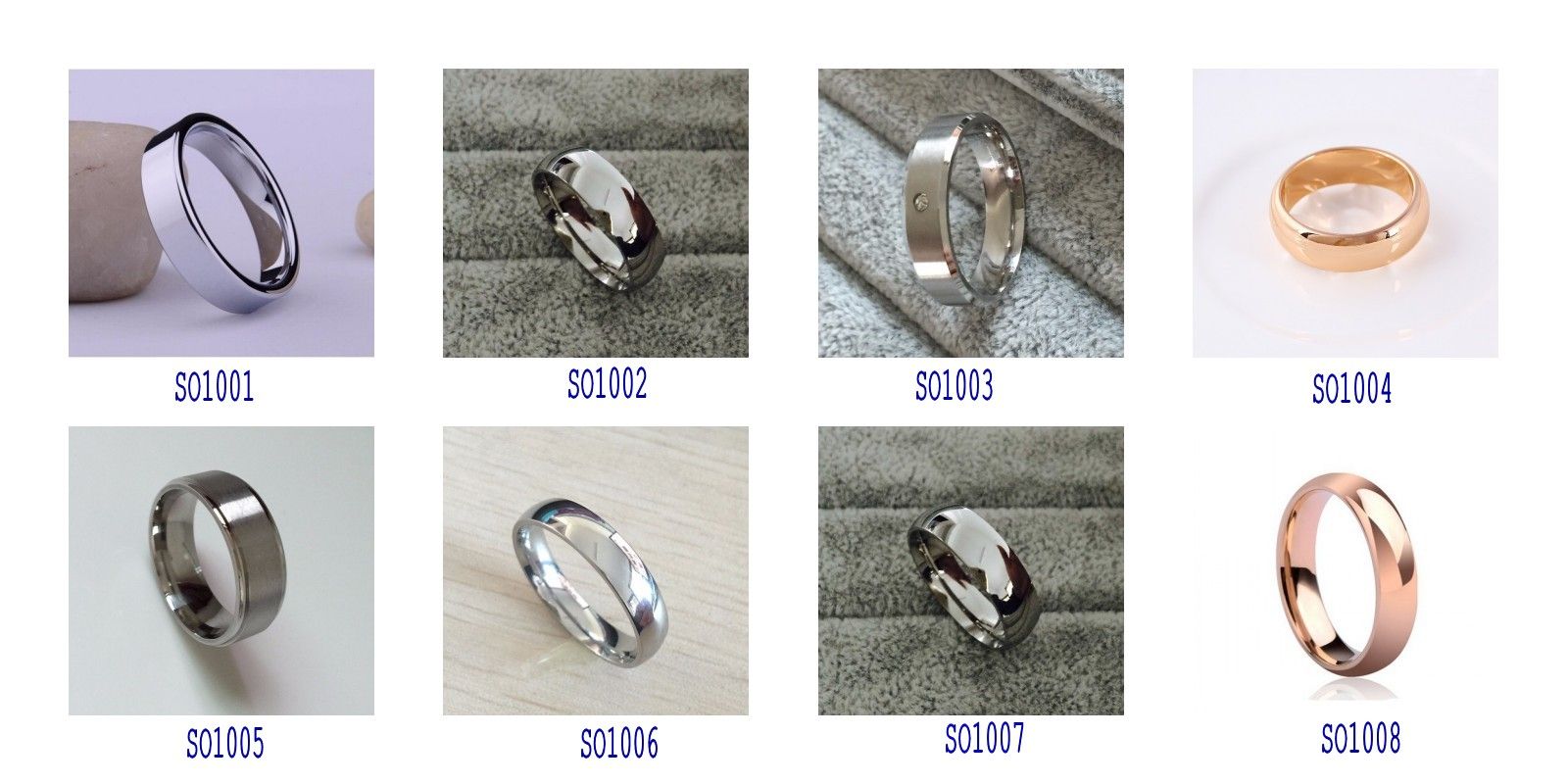 Classic Tungsten Carbide Ring white Gold Plated SILVER Wedding Rings