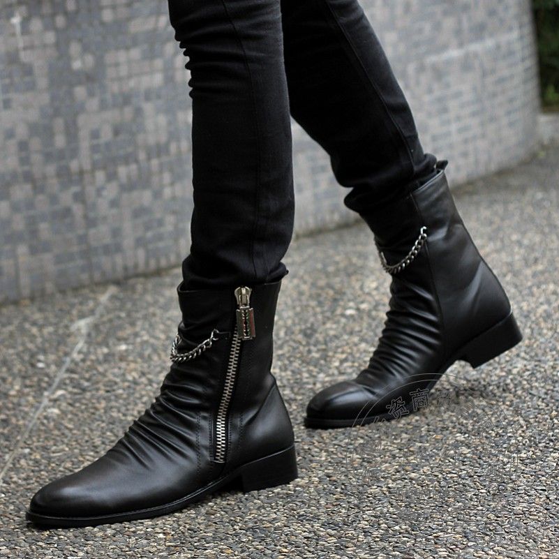 funky leather boots