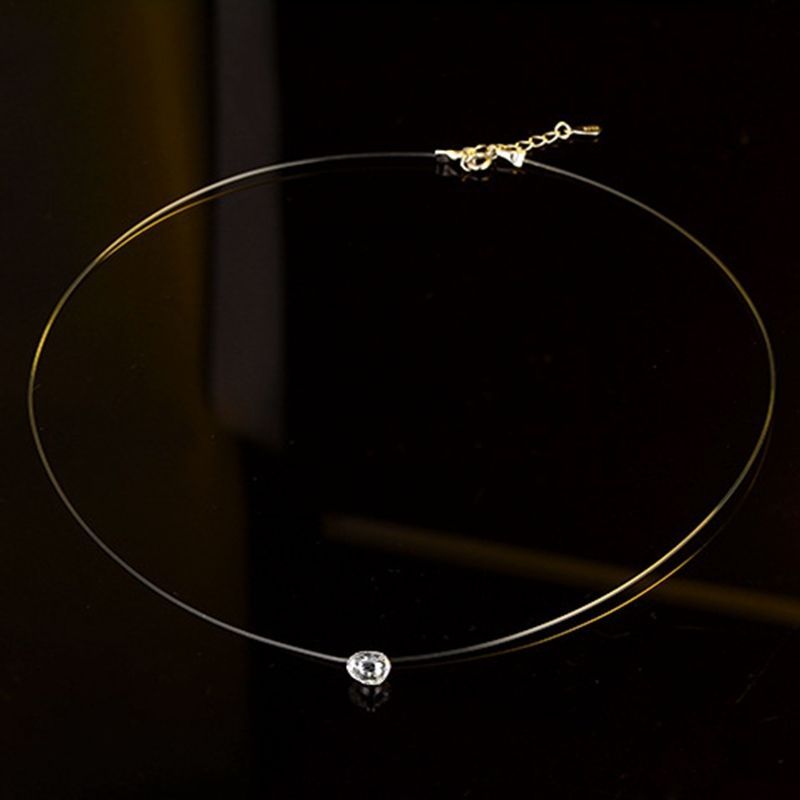 Zircone Cubique Ligne de pêche Collier Flottant Illusion Invisible Ligne translucide 6 mm 8 mm Zircone Cubique Ligne de pêche Collier Flottant Illusion Invisible Ligne translucide 6 mm 8 mm