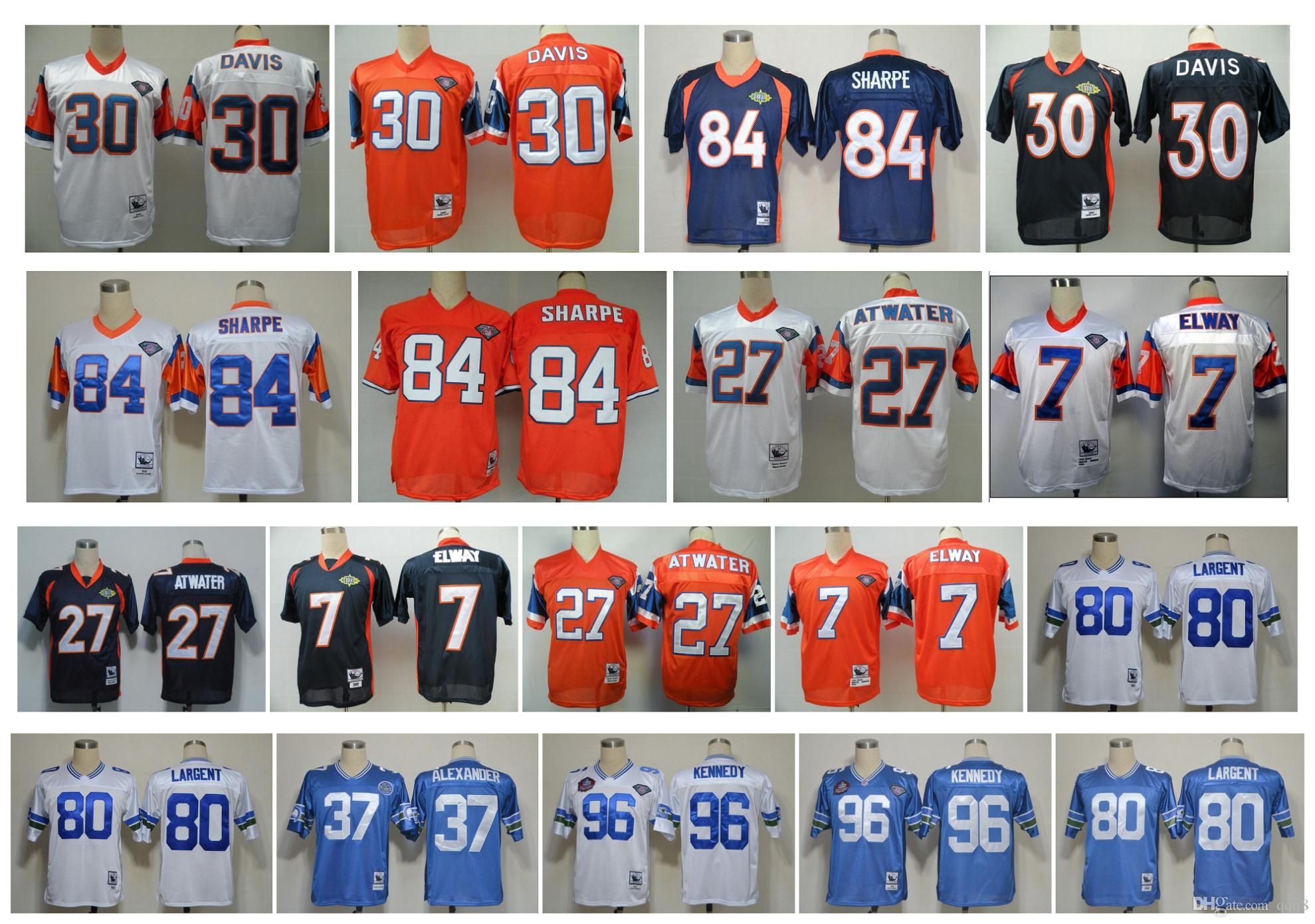 2021 Retro 7 John Elway 27 Steve Atwater 84 Shannon Sharpe 30 Terrell