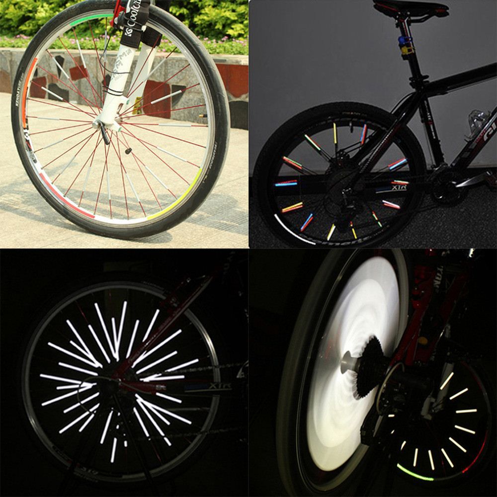 2020 2016 Bike Reflective Strips 75mmBike Riding Bicycle Wheel Spoke ...