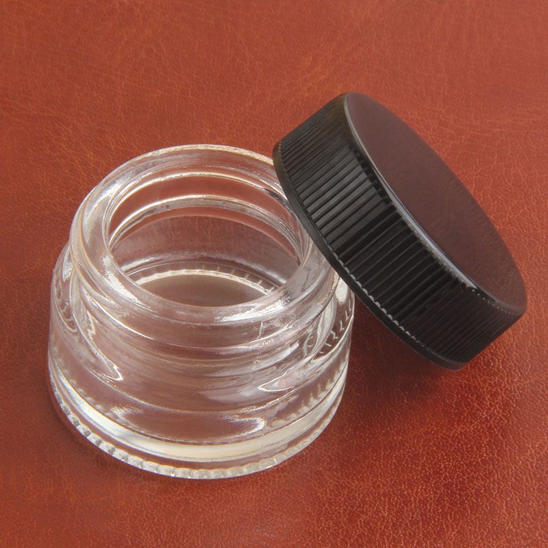 Clear 5ml Glass Jar Tempered Glass Storage Jars Dab Wax Jar Stash