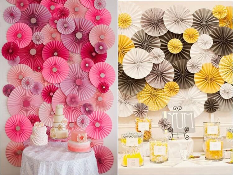 Hanging Tissue Paper Fan Flower Wedding Birthday Party Room Decoration Decor