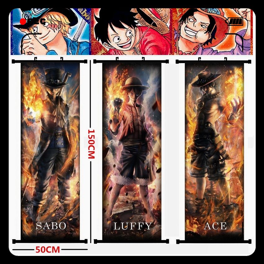 21 Anime One Piece Monkey D Luffy Portgas D Ace Sabo Combustion Edition Beautiful Hanging Picture Poster Fabric Painting Mural From Fangcheng18 35 18 Dhgate Com