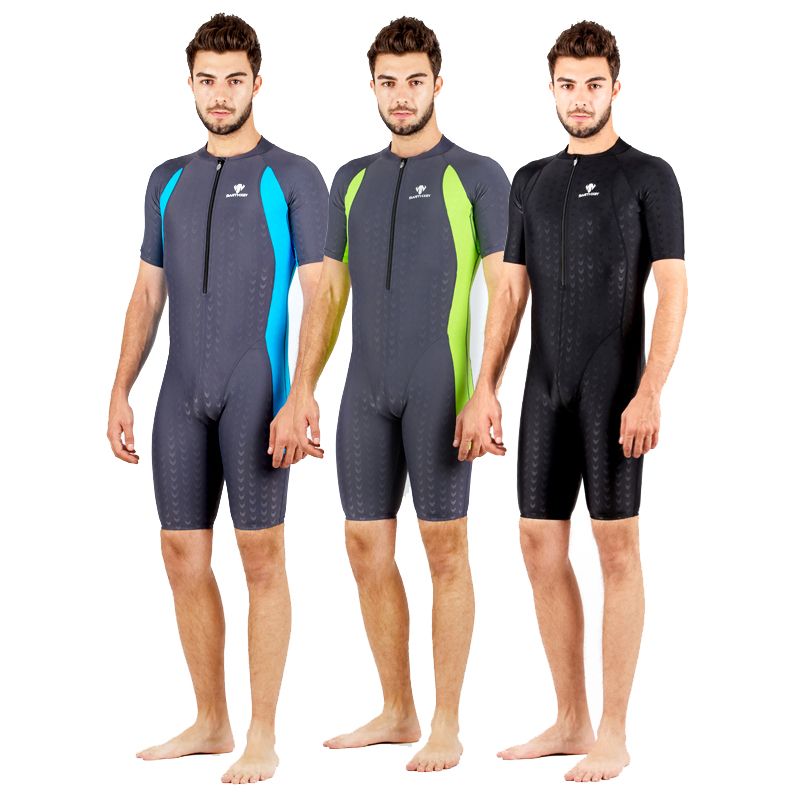 swimsuit with sleeves and shorts