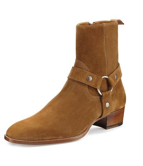 wyatt harness boots in suede