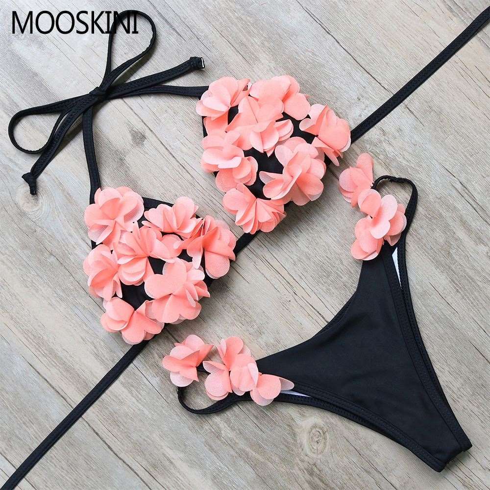 2020 MOOSKINI Hot Cheeky Style Brazilian Bikini Set Sexy Floral