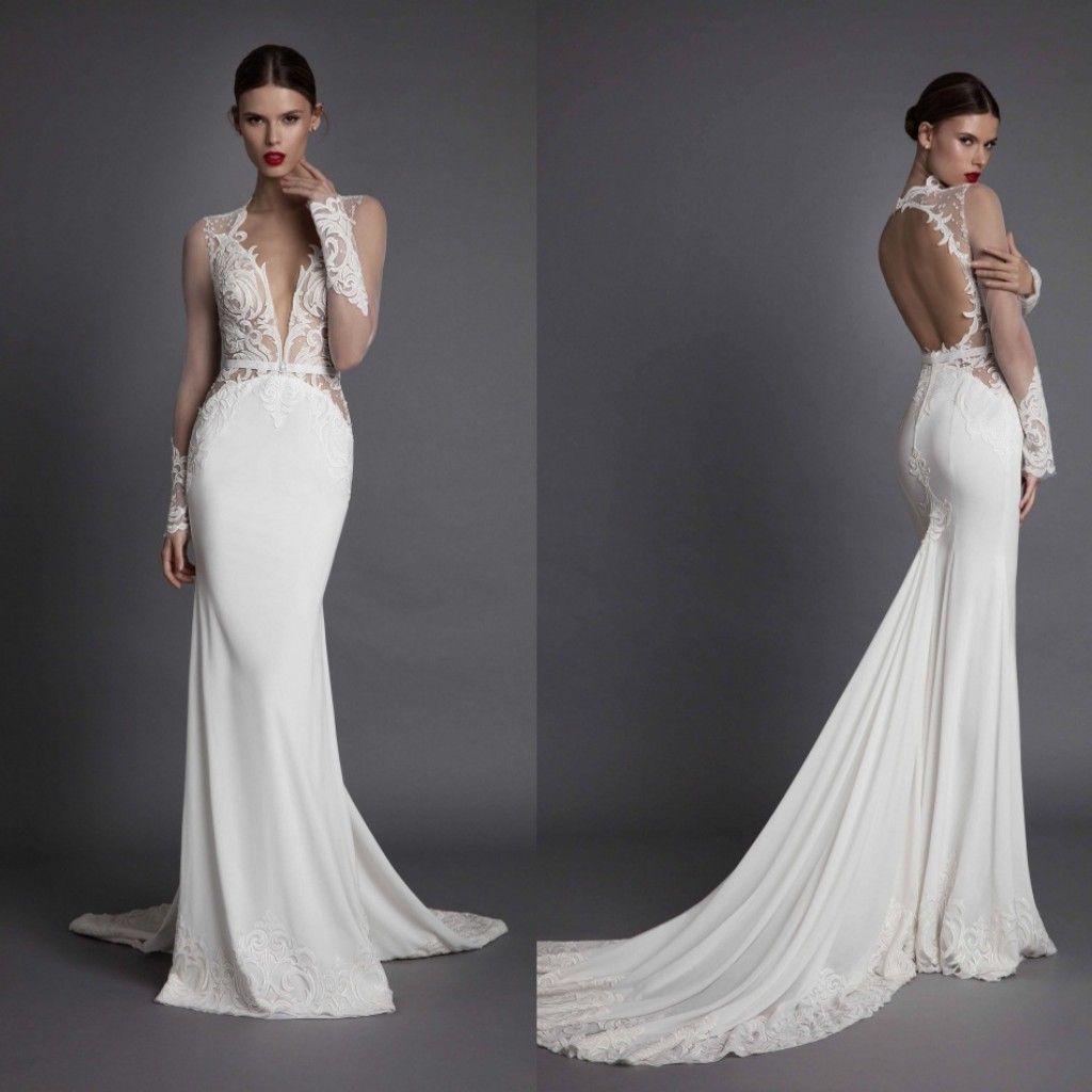 plunge fishtail dress