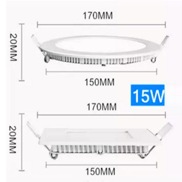 Dimmable 6&quot; 15W (Round/Square)
