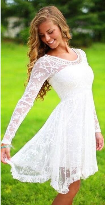 casual knee length wedding dresses