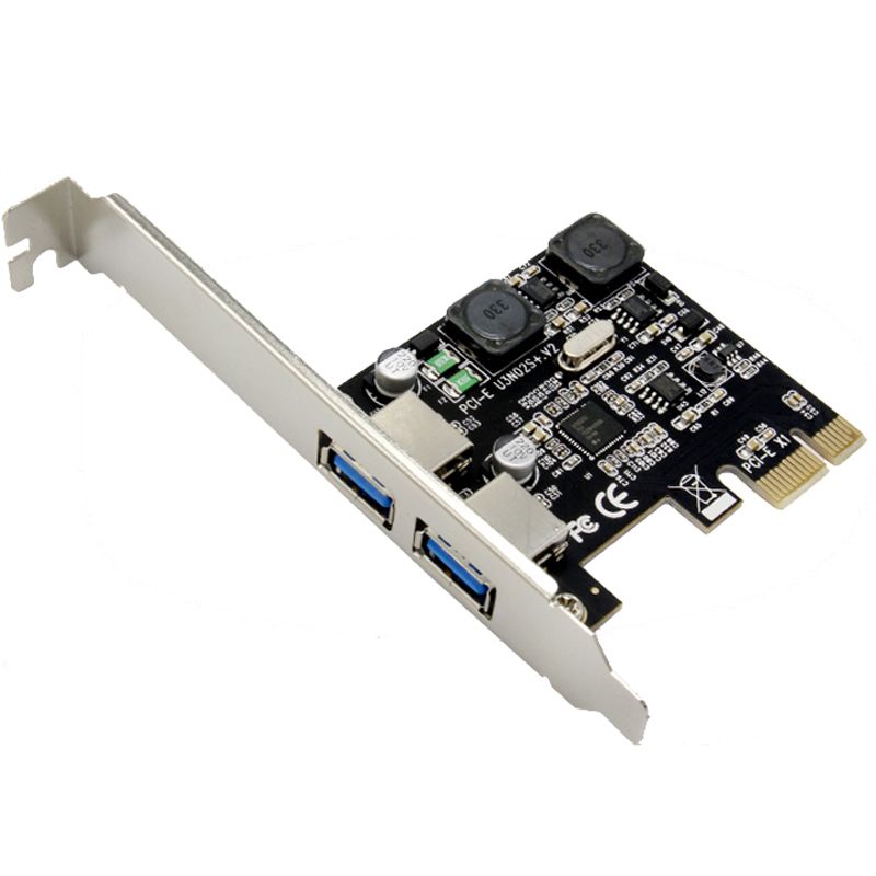 PCI-Express a 2 puertos USB 3.0 Controlador de Tarjeta Hub Súper Velocidad 5GB /