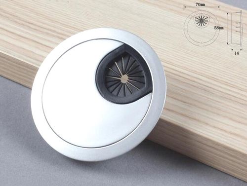 2019 Wholesale New Office Desktop 60mm Dia Desk Metal Grommets