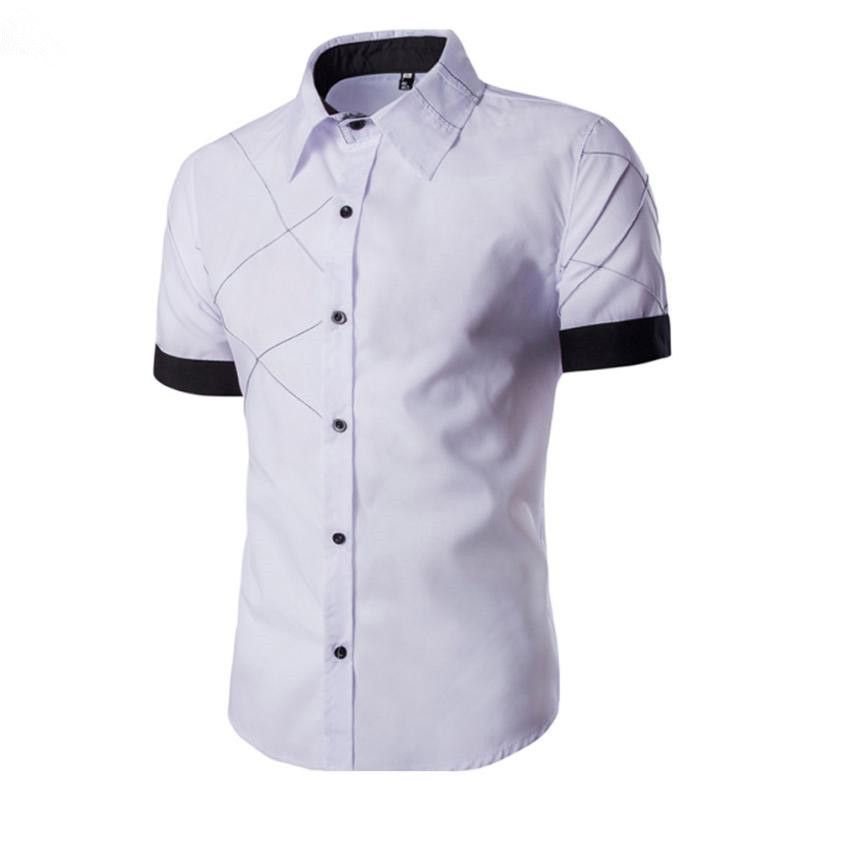 short sleeve slim fit dress shirt