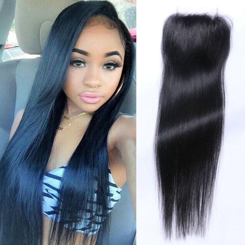 Best Quality 4 4 Dosures Lace Closure Straight Hair Lace Closure