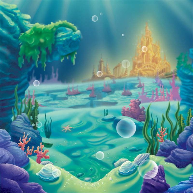 Grosshandel Prinzessin Ariel Little Mermaid Fotografie Hintergrund Backdrops Unter Dem Meer Caslte Korallen Kinder Cartoon Zuruck Tropfen Von Backdropsfactory 15 56 Auf De Dhgate Com Dhgate