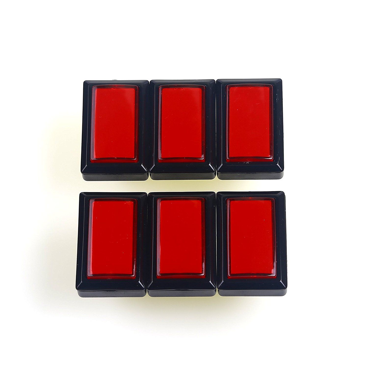 LED Arcade Buttons Rectangle with Microswitch 50mm*33mm Push illuminated Machine