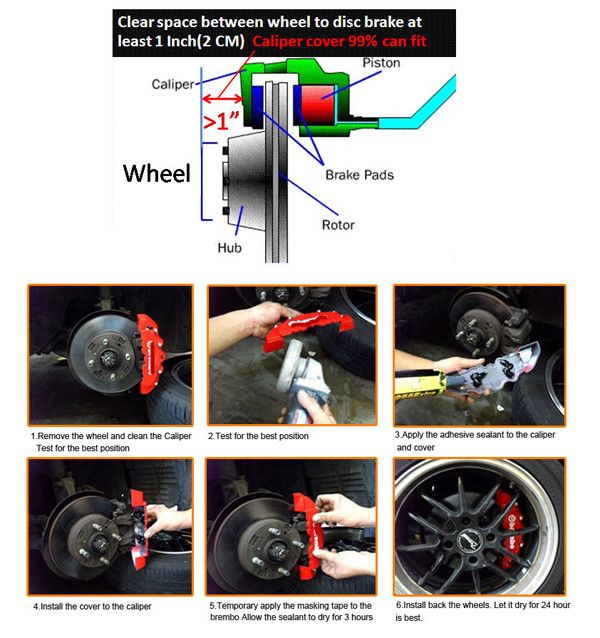 Cobeky 4PZ 3D Pinza Freno Un Disco Rosso Coperture per Auto Kit Anteriore e Posteriore Accessori per Copertura Pinza per Auto Universal Cobeky 4PZ 3D Pinza Freno Un Disco Rosso Coperture per Auto Kit Anteriore e Posteriore Accessori per Copertura Pinza per Auto Universal