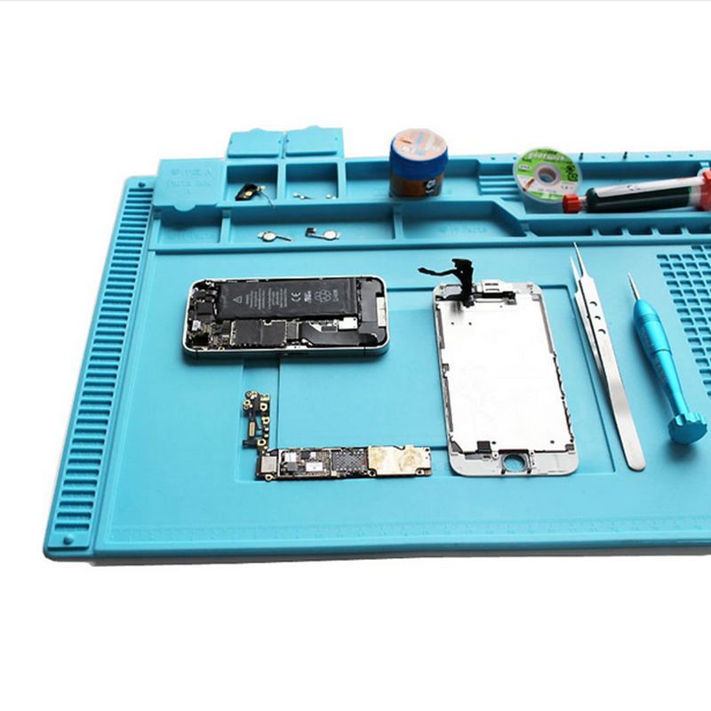 Aislamiento del calor Almohadilla de silicona móvil iPhone Reparación Magnético soldar BGA Mat 