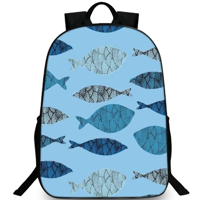 backpack with fish design