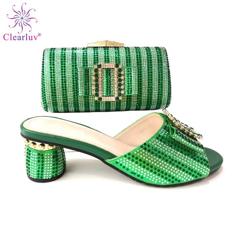 green shoes and bag for wedding