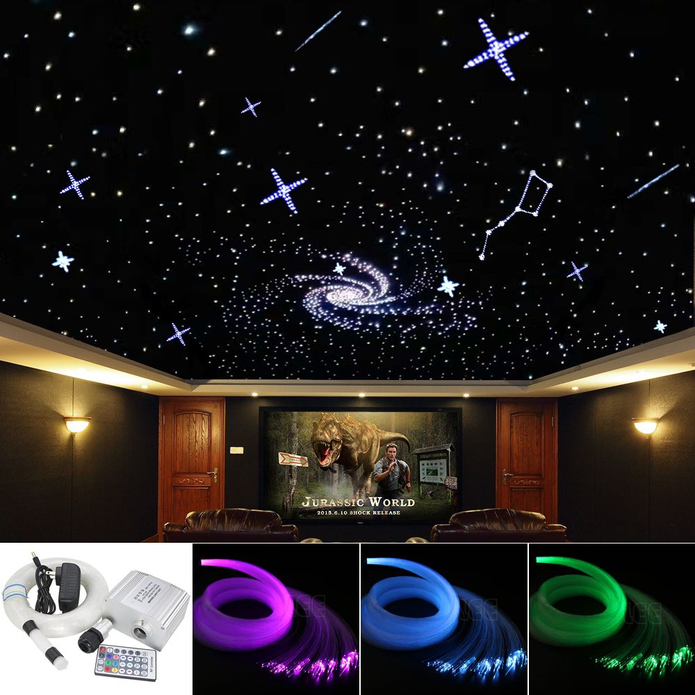2019 New Twinkle Led Fiber Optic Star Ceiling Light Kit 0 75mm 3m Optical Fiber 10w Rgbw Engine Starry Sky Ceiling Lights From Dison1988 93 47