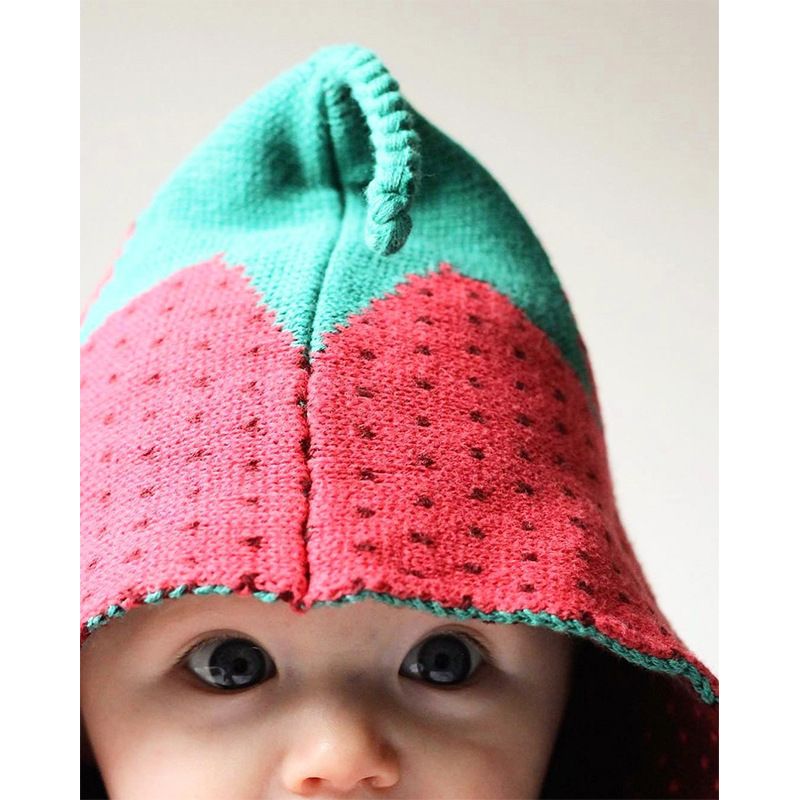 Winter Baby Boys Girls Strawberry Sweaters Toddlers Kids Clothing Red Cotton Infants Cute Knitting Pullovers with Hooded