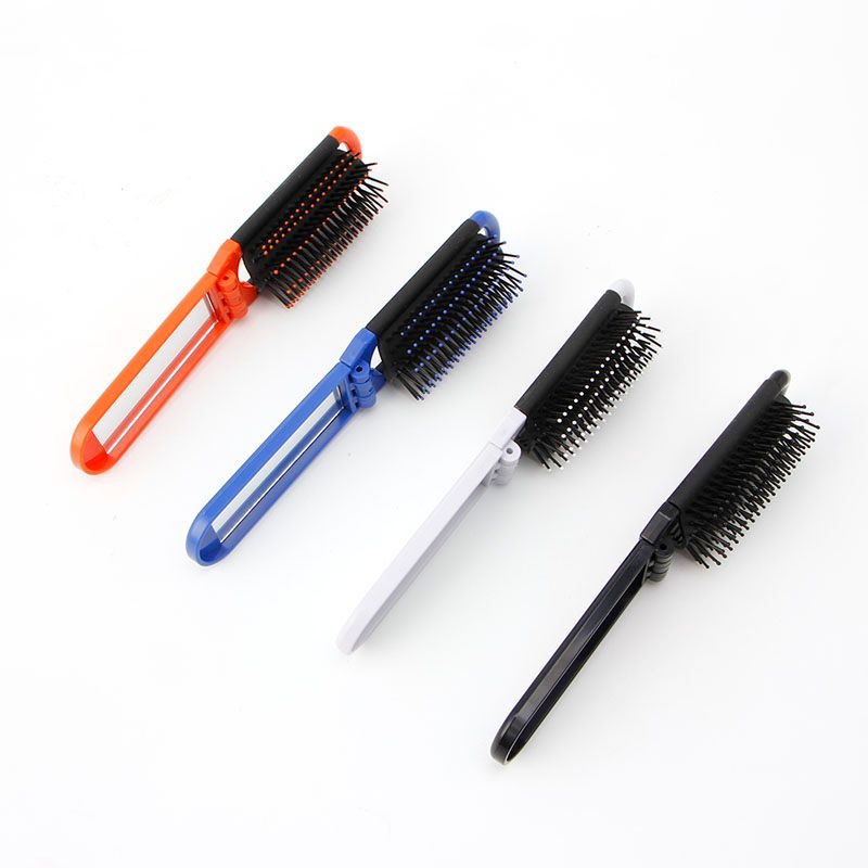 Hot Sale Portable Travel Folding Hair Brush With Mirror Compact Pocket Size Comb 2pcs/lot free Hot Sale Portable Travel Folding Hair Brush With Mirror Compact Pocket Size Comb 2pcs/lot free