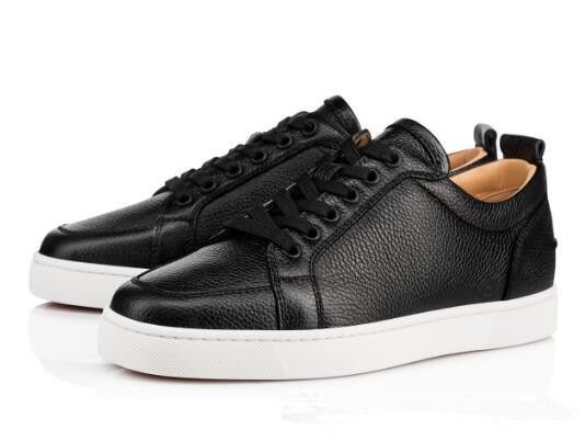 black leather fashion sneakers