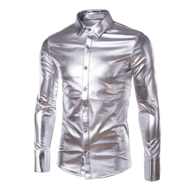 camicia argento uomo