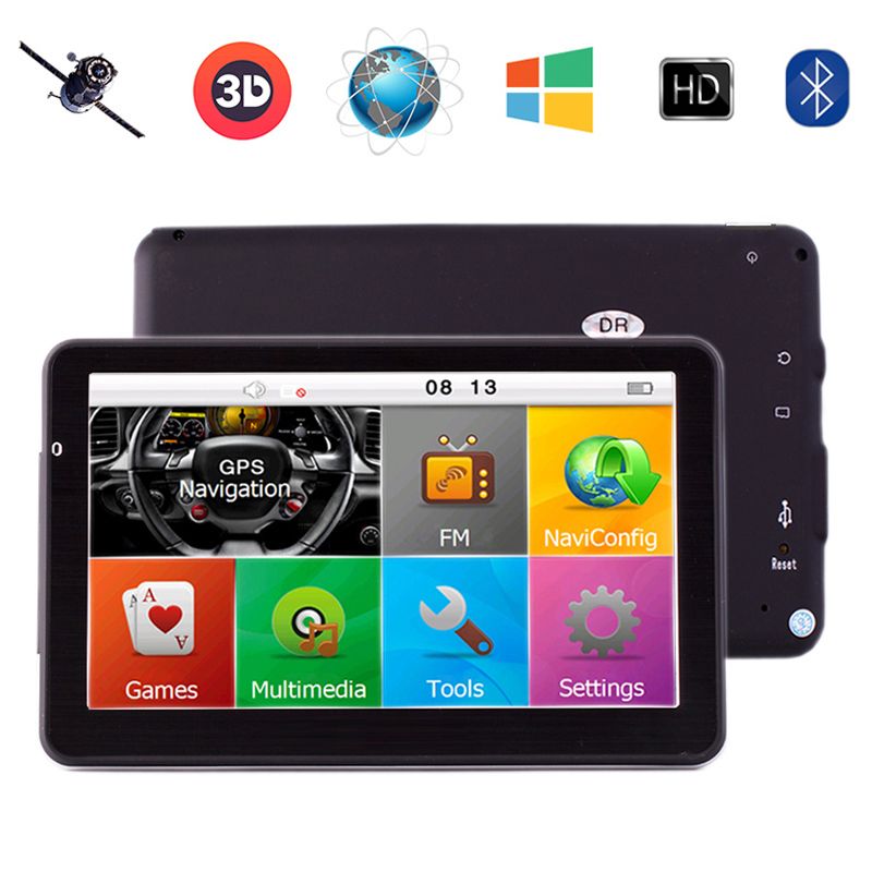 2020 HD 7 Inch Touch Screen Car GPS Navigator Bluetooth GPS Navigation AVIN Function 800*480 MP4