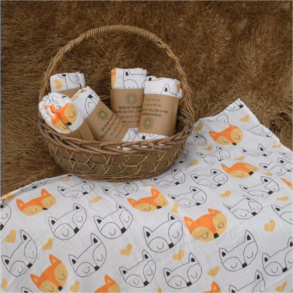 fox swaddle blanket