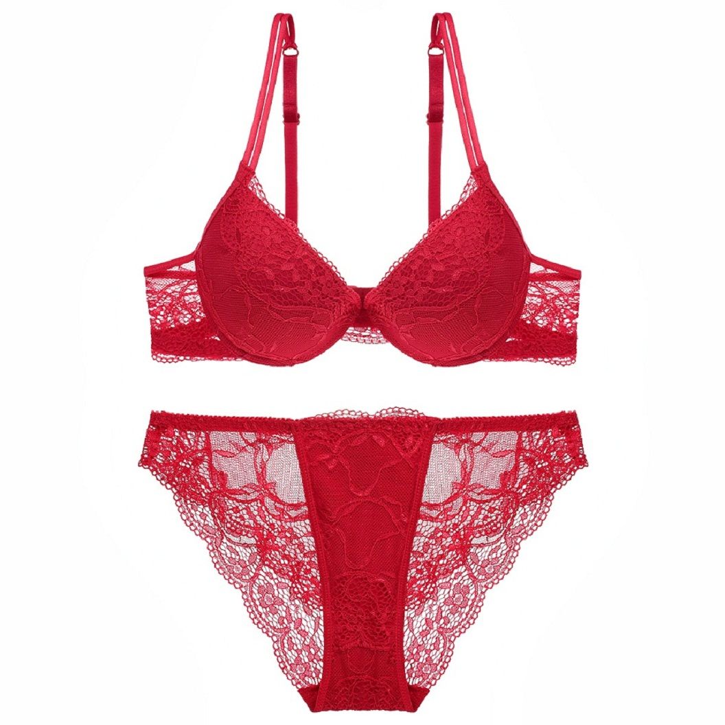 soutien gorge rouge transparent