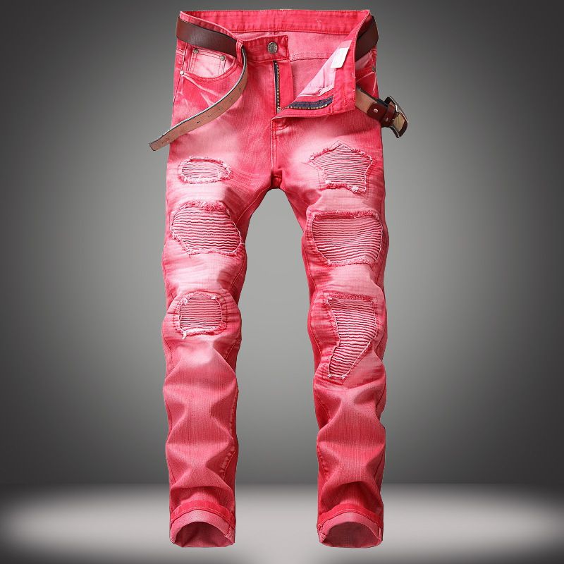 pink skinny jeans men