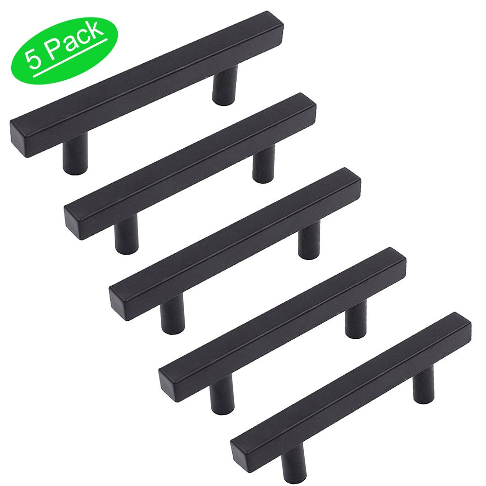 2019 Flat Black Cabinet Pulls Kitchen Hardware Drawer Pulls Knobs
